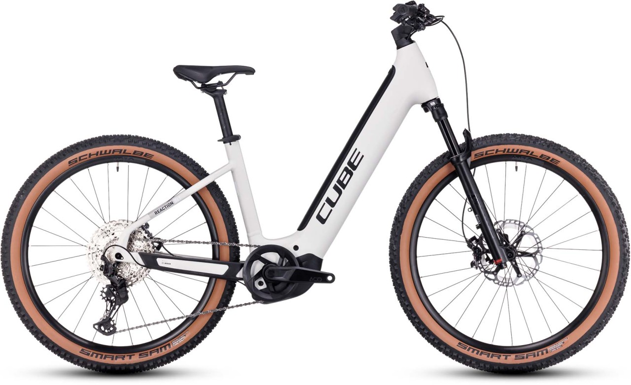 Cube Reaction Hybrid SLT 750 silver n cream 2023 - E-Bike Hardtail Mountainbike Tiefeinsteiger