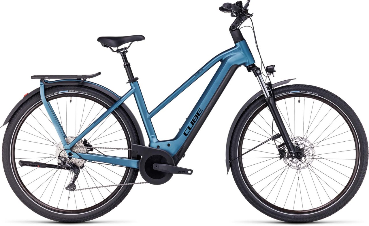 Cube Kathmandu Hybrid ONE 625 blue n black 2023 - E-Bike Trekkingrad Damen
