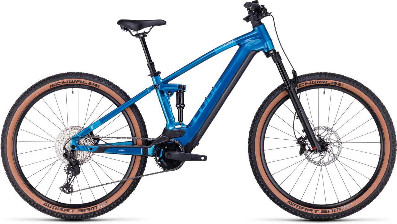 Cube Stereo Hybrid 120 SLX 750 electricblue n chrome 2023 - E-Bike Fully Mountainbike