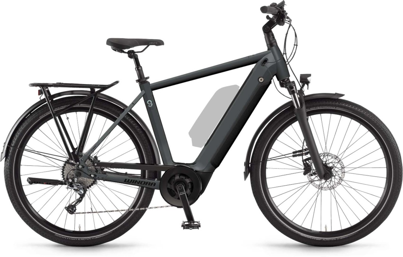 Winora Sinus 9 i625Wh darkslategrey matt 2022 - E-Bike Trekkingrad Herren