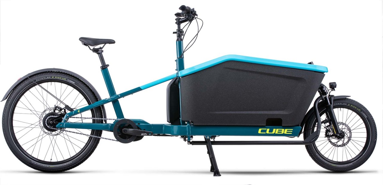 Cube Cargo Dual Hybrid 1000 blue n lime 2022 - E-Bike Lastenfahrrad