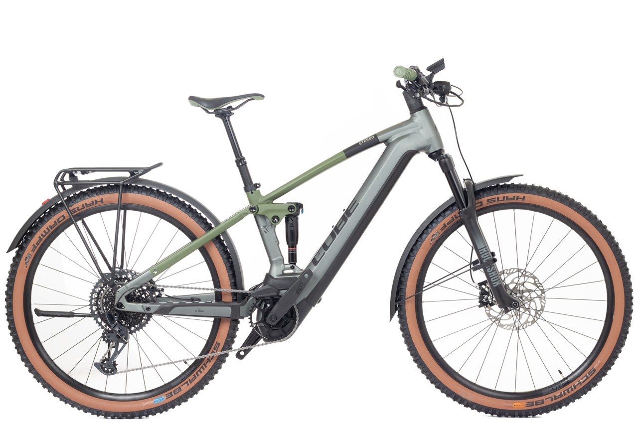Cube Stereo Hybrid 120 TM 750 Allroad flashgrey n olive 2023 - E-Bike Fully Mountainbike - Sondermodell