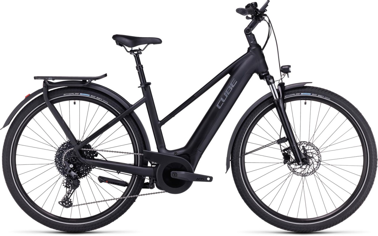 Cube Touring Hybrid Pro 625 black n metal 2024 - E-Bike Trekkingrad Damen