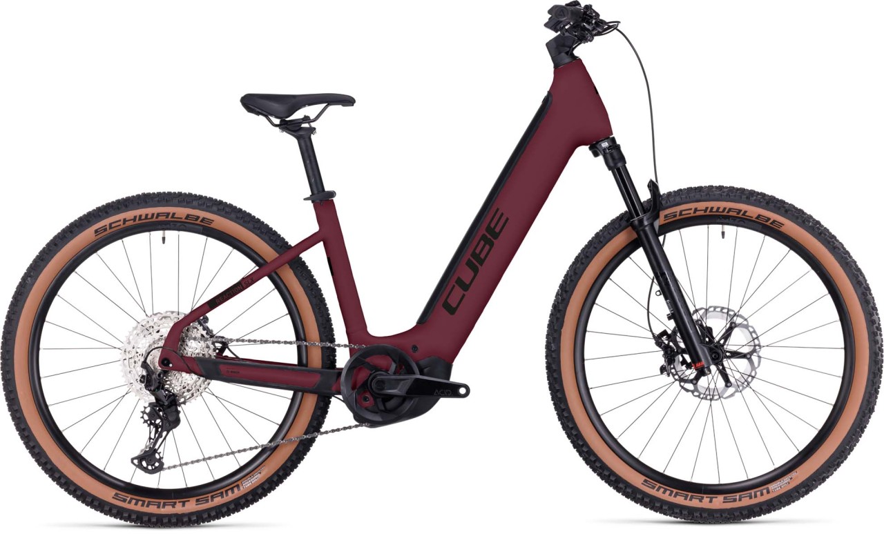 Cube Reaction Hybrid SLX 750 rubyred n black 2023 - E-Bike Hardtail Mountainbike Tiefeinsteiger