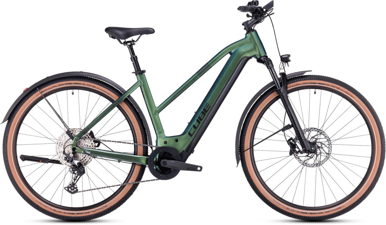 Cube Nuride Hybrid SLX 750 Allroad verde n black 2023 - E-Bike Trekkingrad Damen