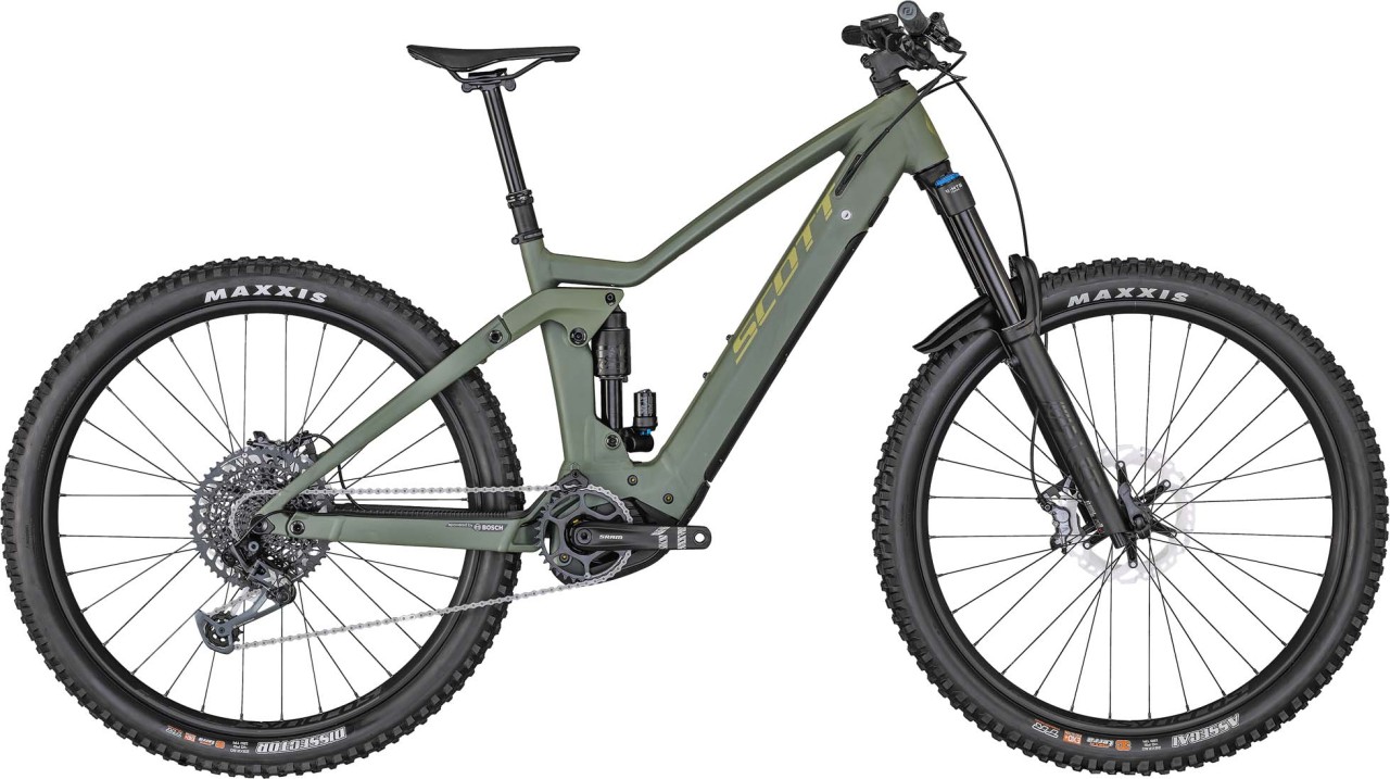 Scott Ransom eRIDE 910 matt dark moss green / gold tint 2022 - E-Bike Fully Mountainbike