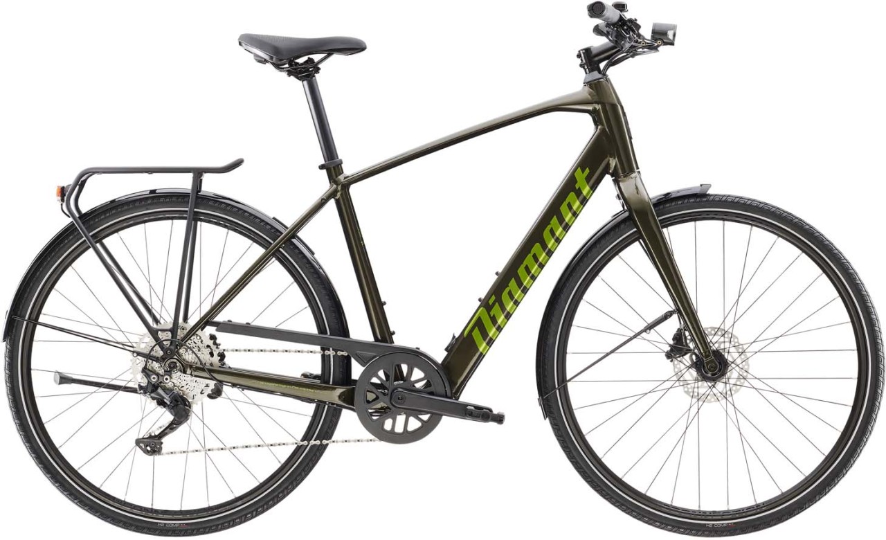 Diamant 365 Deluxe (Highstep) Oxidgrün Metallic 2023 - E-Bike Trekkingrad Herren - Sondermodell
