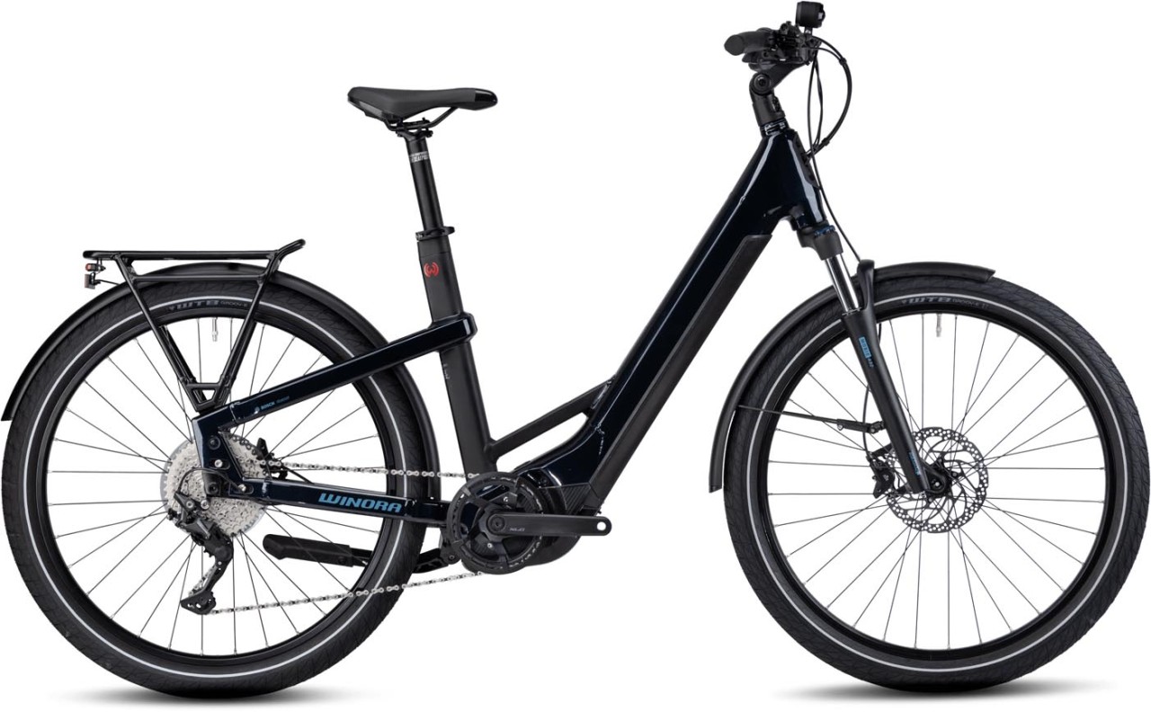 Winora Yakun 10 Darkblue 2023 - E-Bike Trekkingrad Tiefeinsteiger