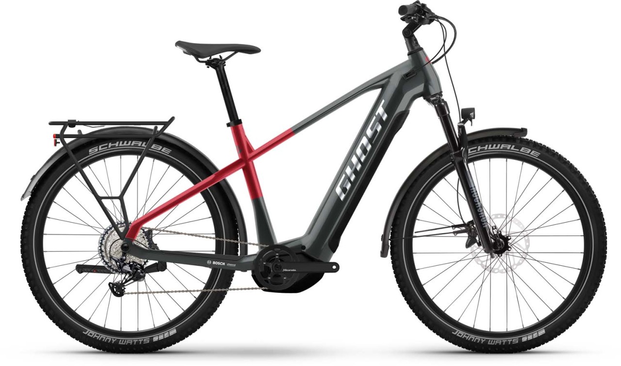 Ghost E-Teru Pro EQ black / pearl deep red 2023 - E-Bike Hardtail Mountainbike