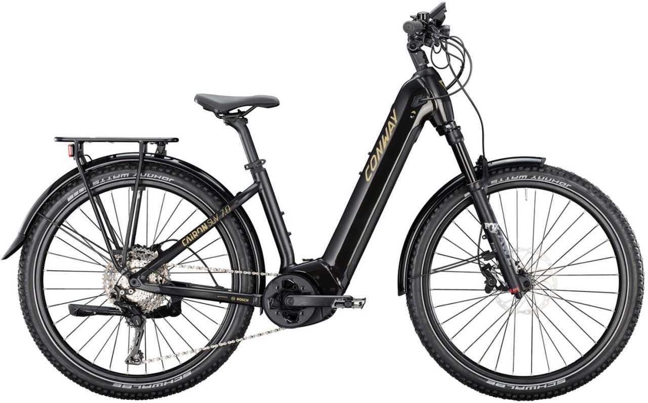 Conway Cairon SUV 7.0 750 black metallic / gold matt 2022 - E-Bike Hardtail Mountainbike Tiefeinsteiger