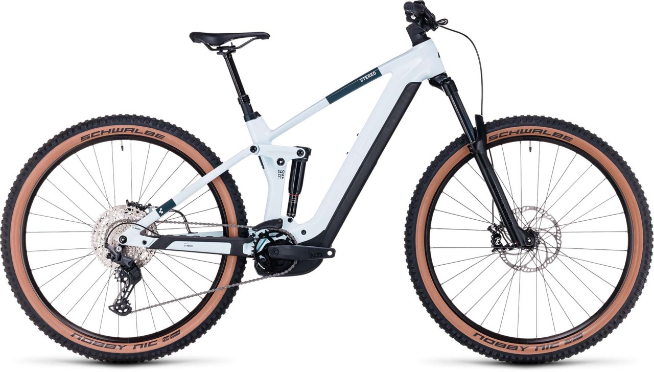 Cube Stereo Hybrid 140 HPC Pro 625 frostwhite n grey 2023 - E-Bike Fully Mountainbike