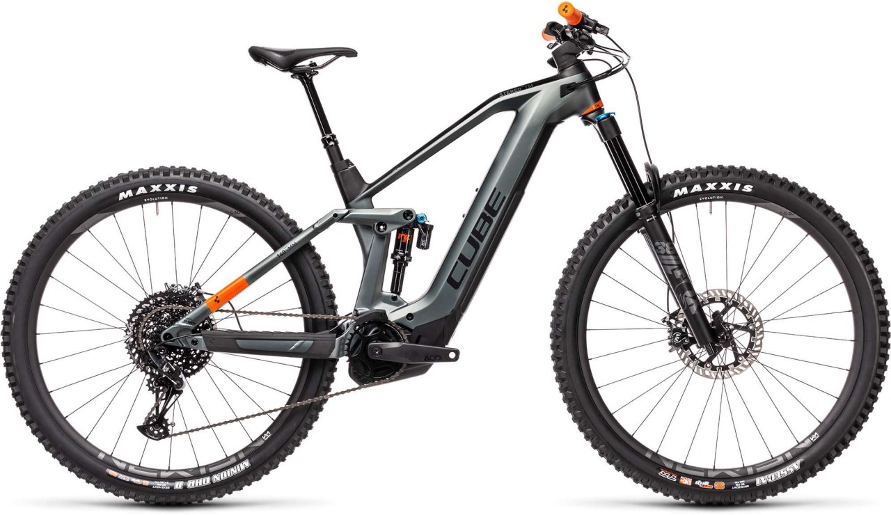 Cube Stereo Hybrid 140 HPC TM 625 flashgrey n orange 2021 - E-Bike Fully Mountainbike
