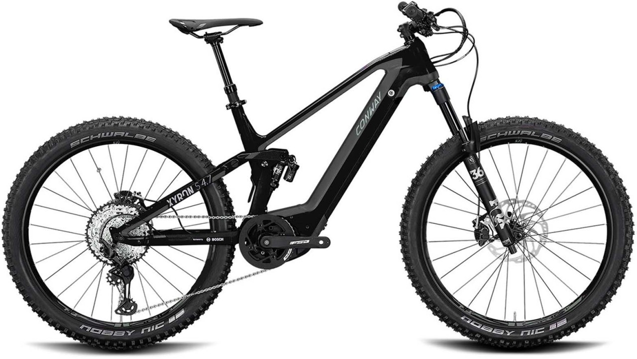 Conway Xyron S 4.9 750 black metallic / silver 2022 - E-Bike Fully Mountainbike