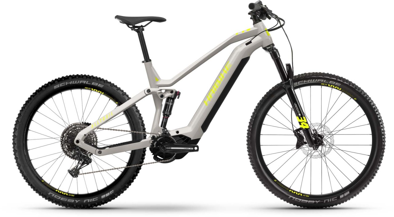 Haibike AllTrail 3 grey/neon yellow gloss 2023 - E-Bike Fully Mountainbike