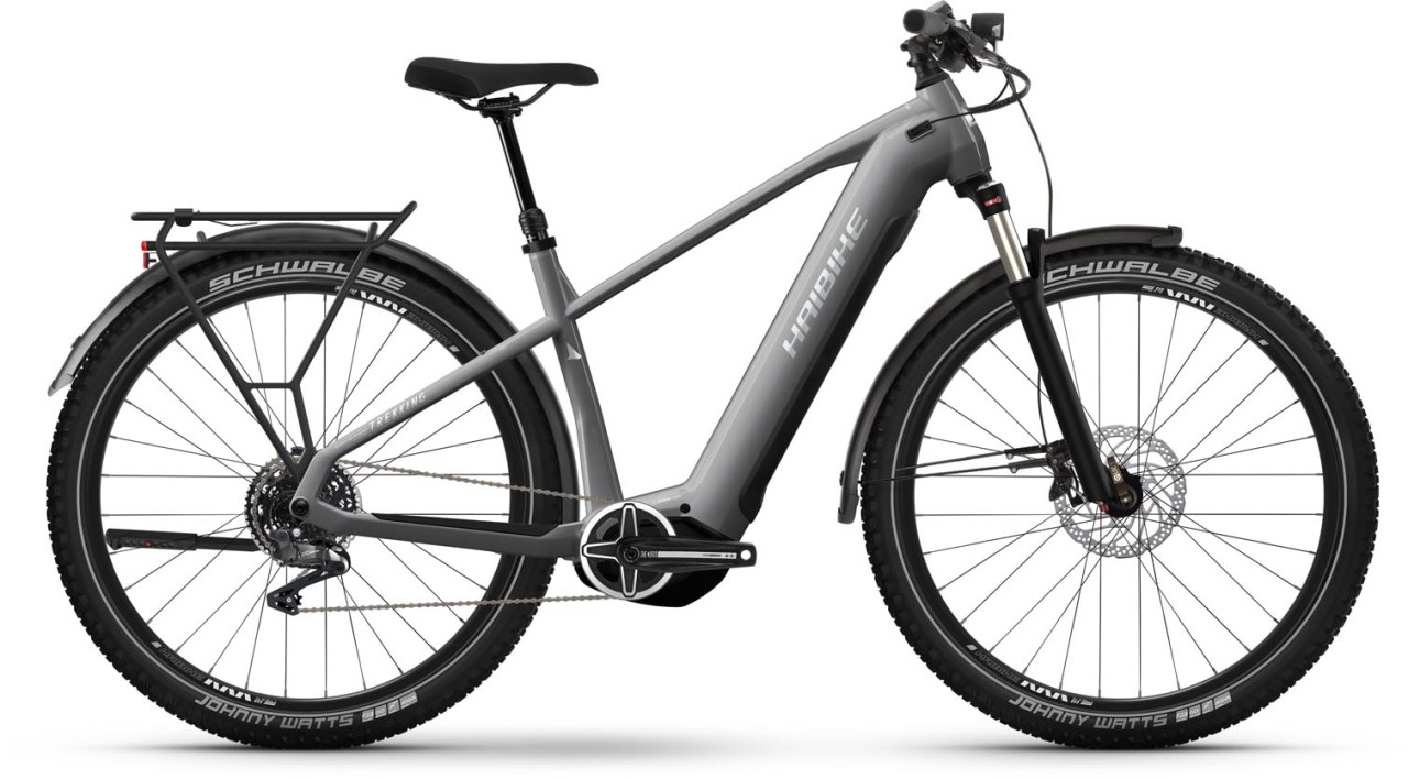 Haibike Trekking 7 urban grey / white gloss 2024 - E-Bike Trekkingrad Herren