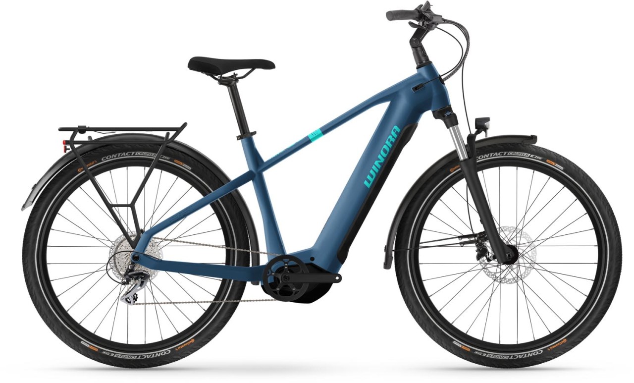 Winora Yucatan X8 Darkblue matt 2024 - E-Bike Trekkingrad Herren