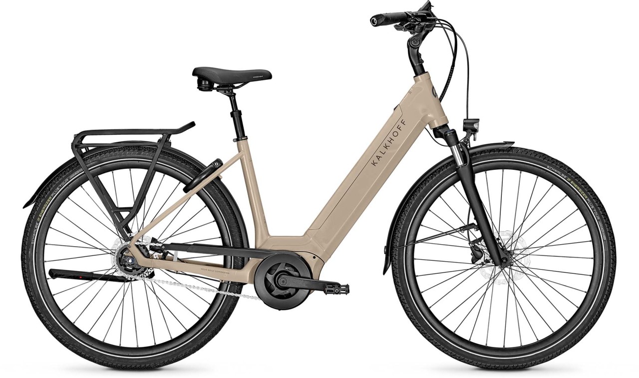 Kalkhoff Image 3.B Advance milkbrown glossy 2023 - E-Bike Trekkingrad Tiefeinsteiger