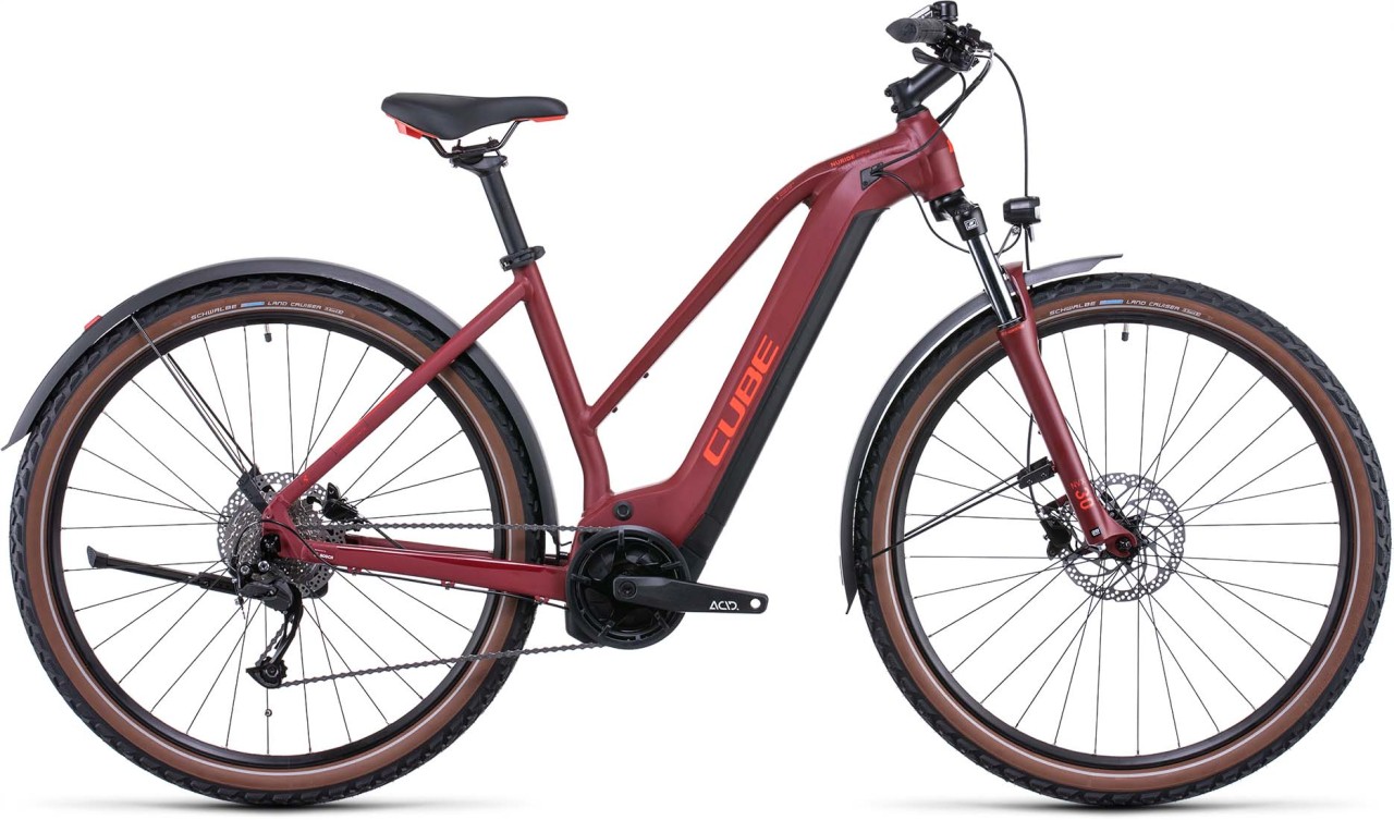 Cube Nuride Hybrid Performance 500 Allroad darkred n red 2022 - E-Bike Hardtail Mountainbike Damen