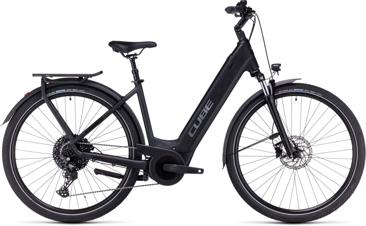 Cube Touring Hybrid Pro 625 black n metal 2023 - E-Bike Trekkingrad Tiefeinsteiger