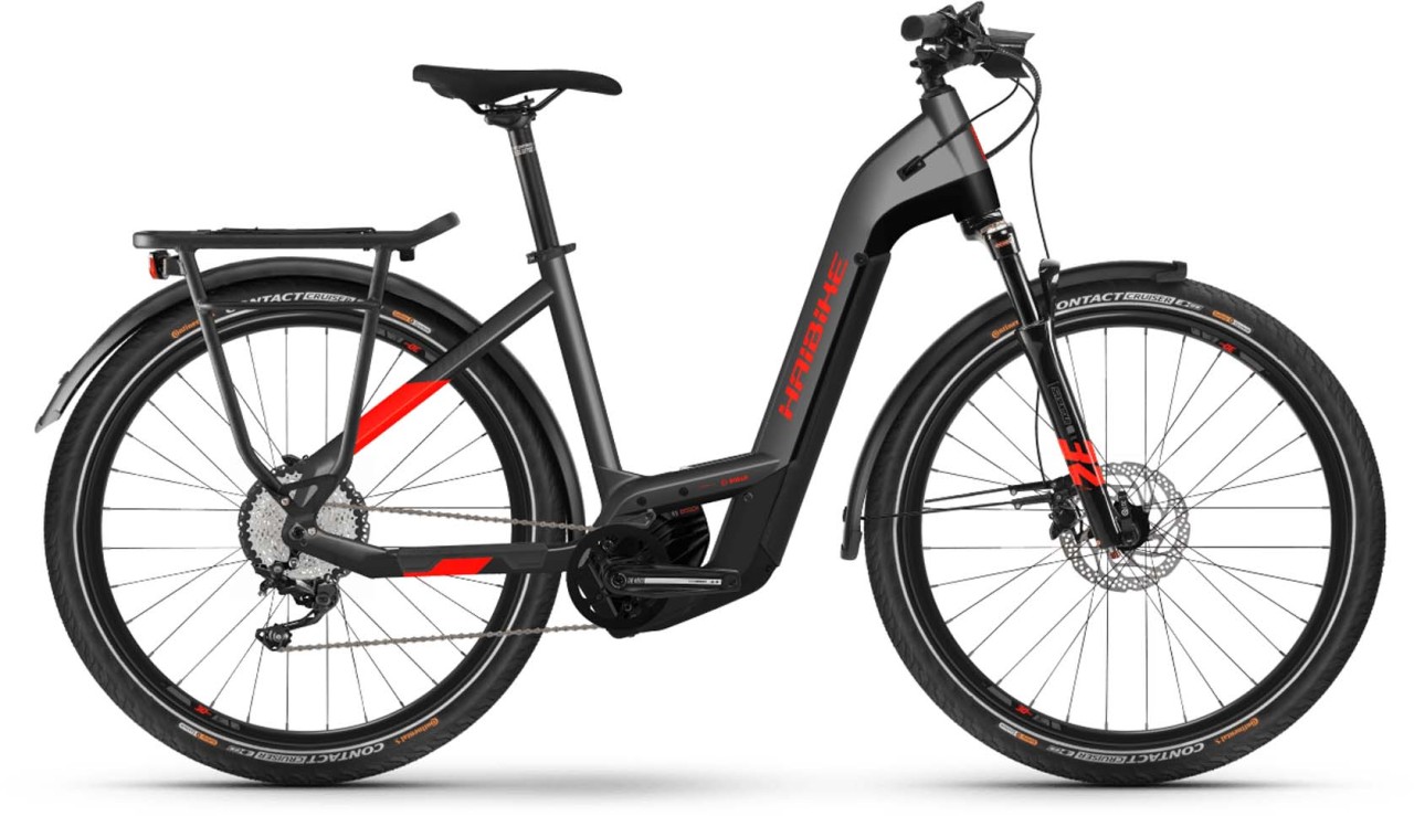 Haibike Trekking 9 i625Wh anthracite/red 2022 - E-Bike Trekkingrad Tiefeinsteiger