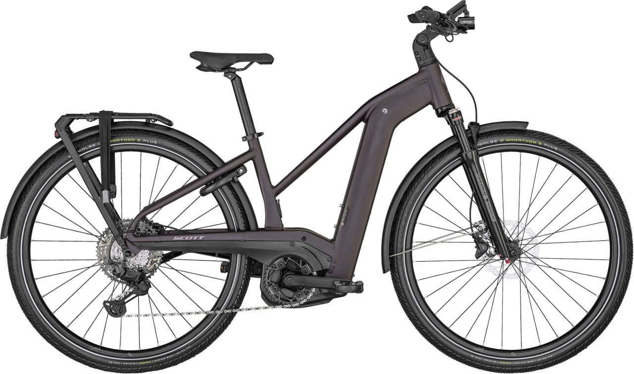 Scott Sub eRIDE EVO Lady cordovan red / gloss prairie pink 2022 - E-Bike Trekkingrad Damen
