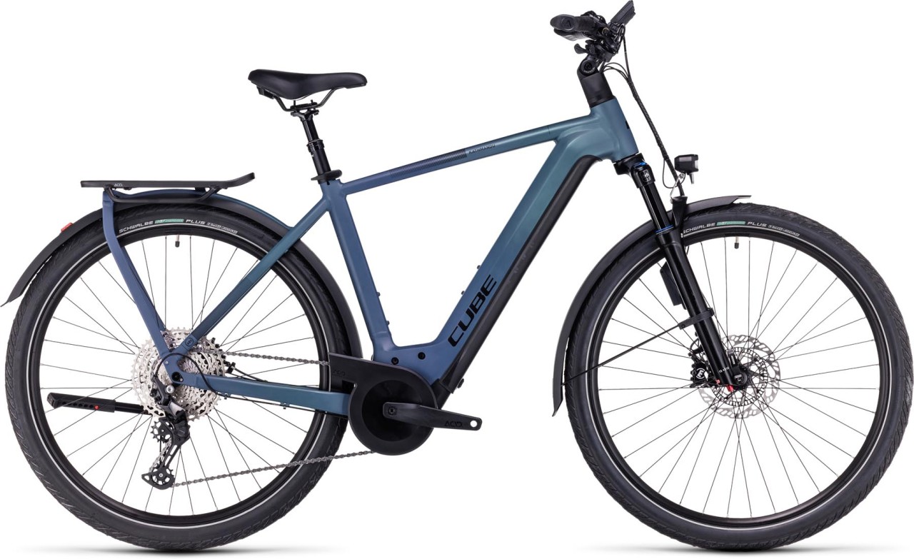 Cube Kathmandu Hybrid ABS 750 smaragdgrey n blue 2024 - E-Bike Trekkingrad Herren