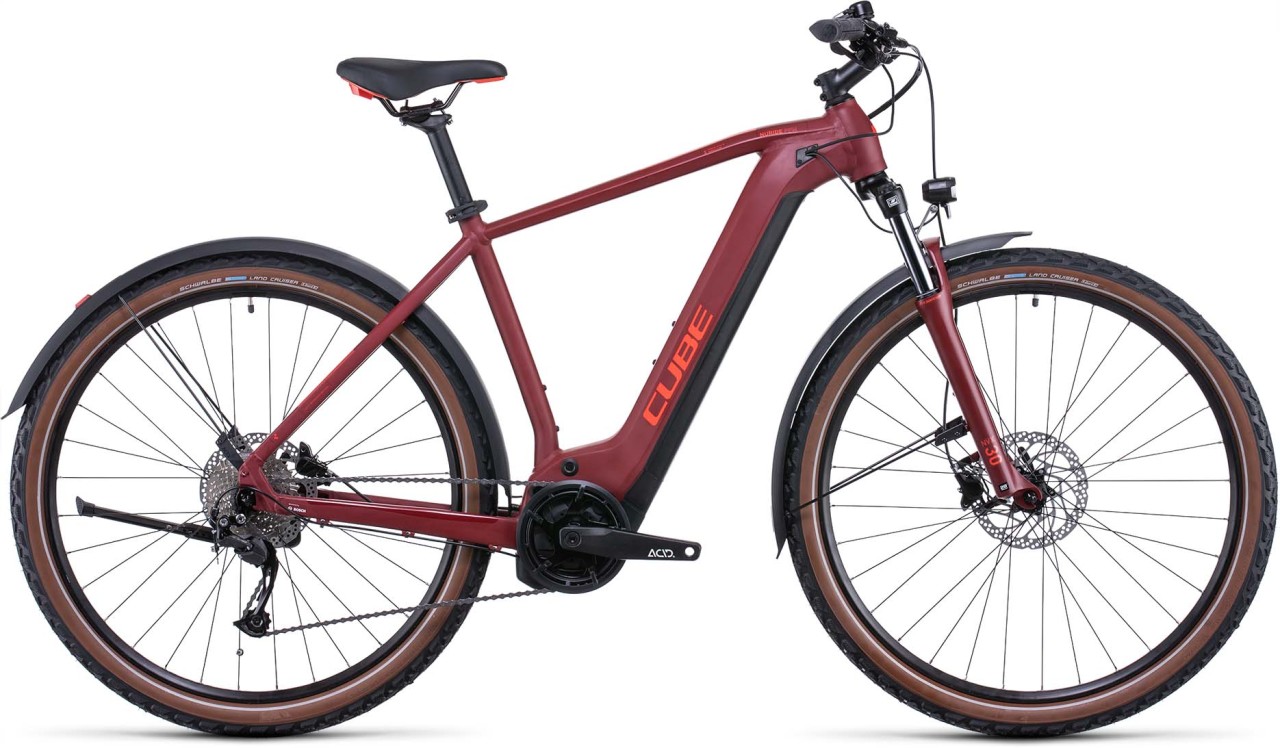 Cube Nuride Hybrid Performance 625 Allroad darkred n red 2022 - E-Bike Hardtail Mountainbike