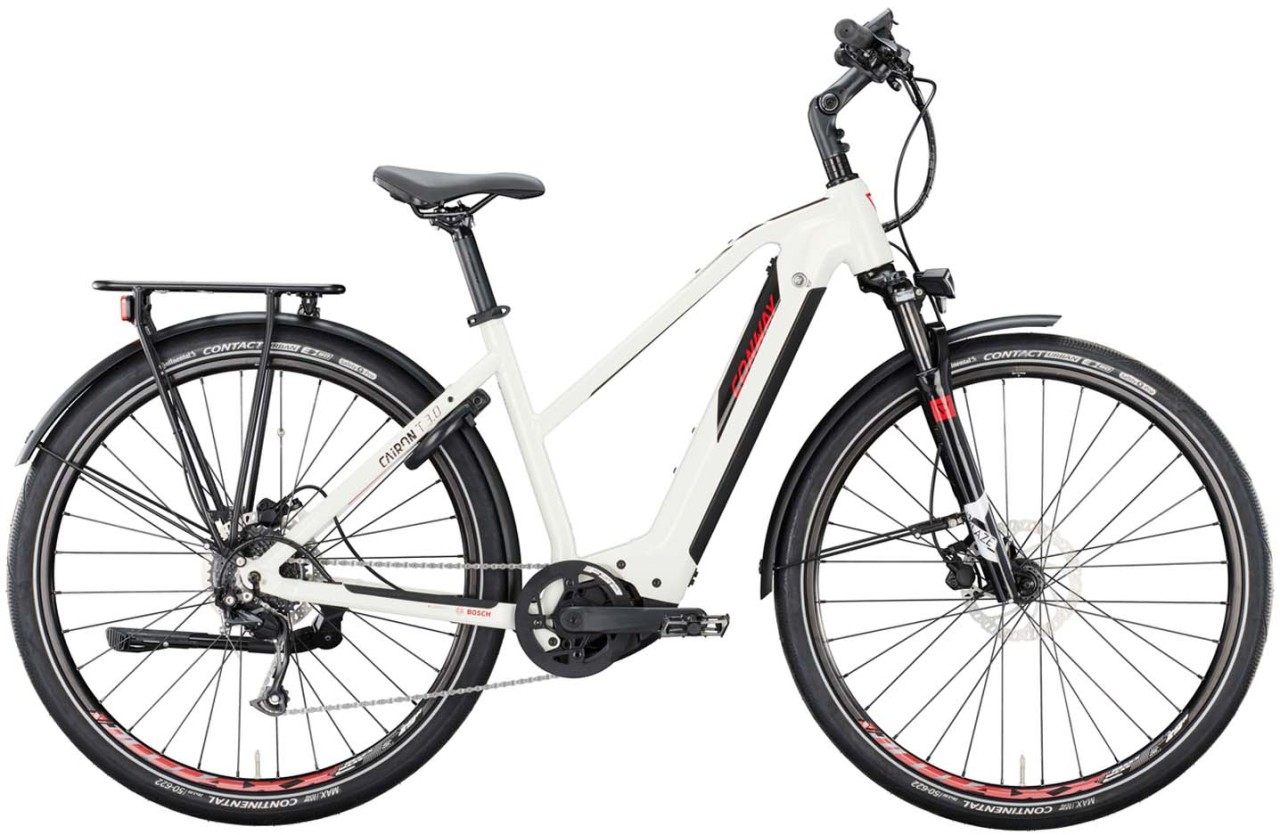 Conway Cairon T 3.0 625 pearl white / black metallic 2022 - E-Bike Trekkingrad Damen