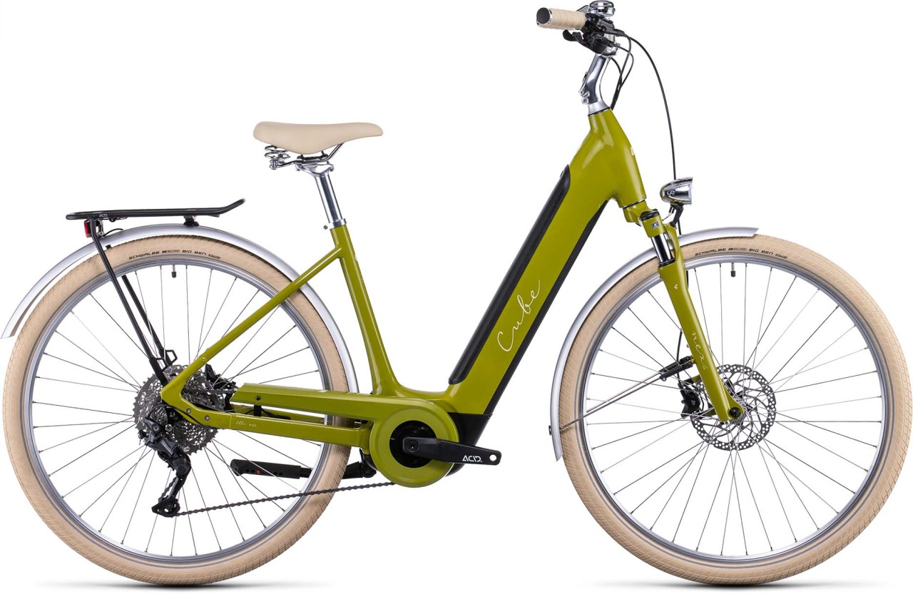 Cube Ella Ride Hybrid 500 avocado n cream 2022 - E-Bike Trekkingrad Tiefeinsteiger