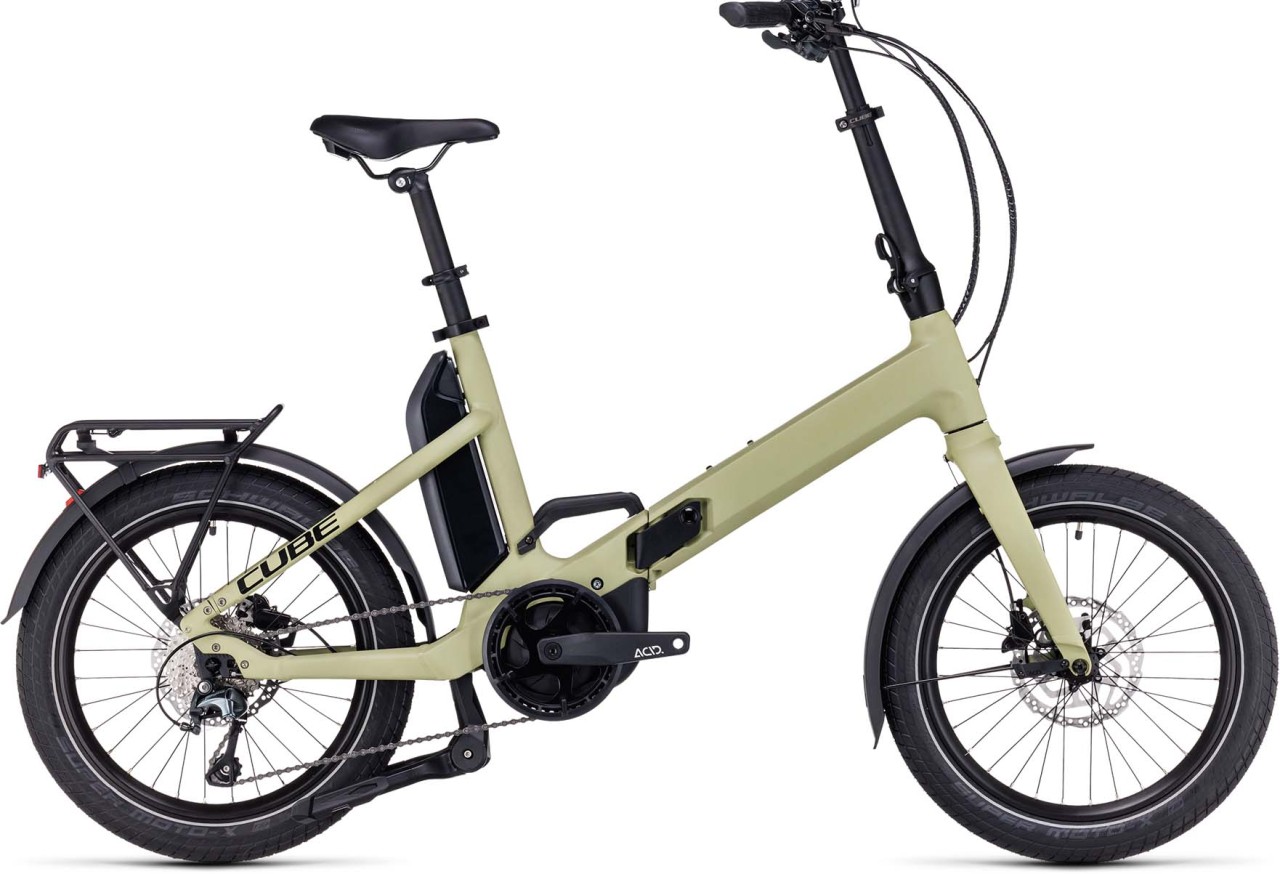Cube Fold Sport Hybrid 500 green n black 2023 - E-Bike Faltrad