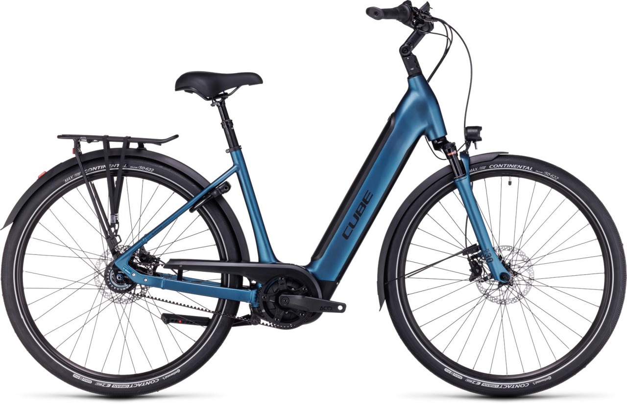 Cube Supreme Hybrid EXC 625 blue n black 2024 - E-Bike Trekkingrad Tiefeinsteiger