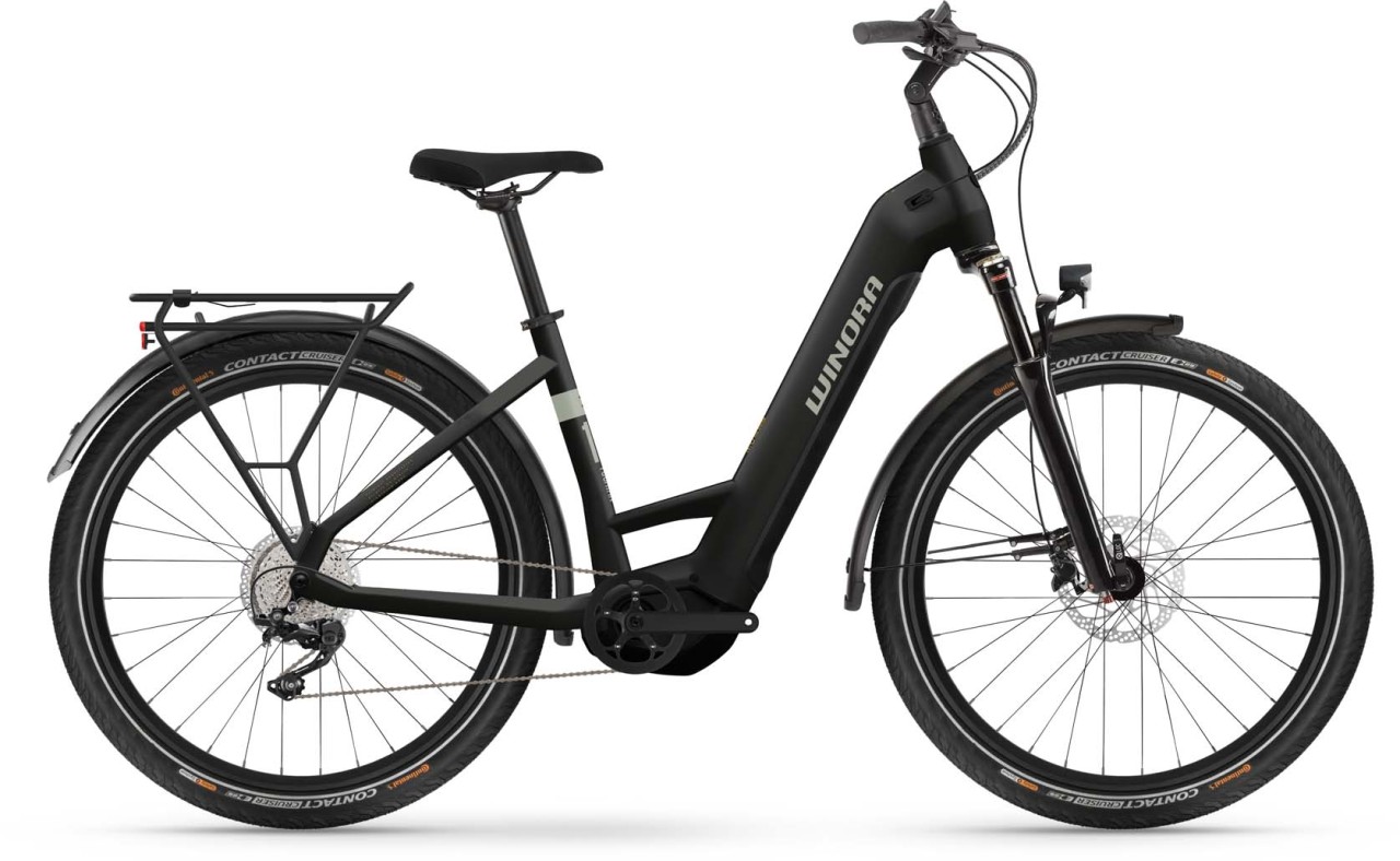 Winora Yucatan X10 Black matte 2023 - E-Bike Trekkingrad Tiefeinsteiger