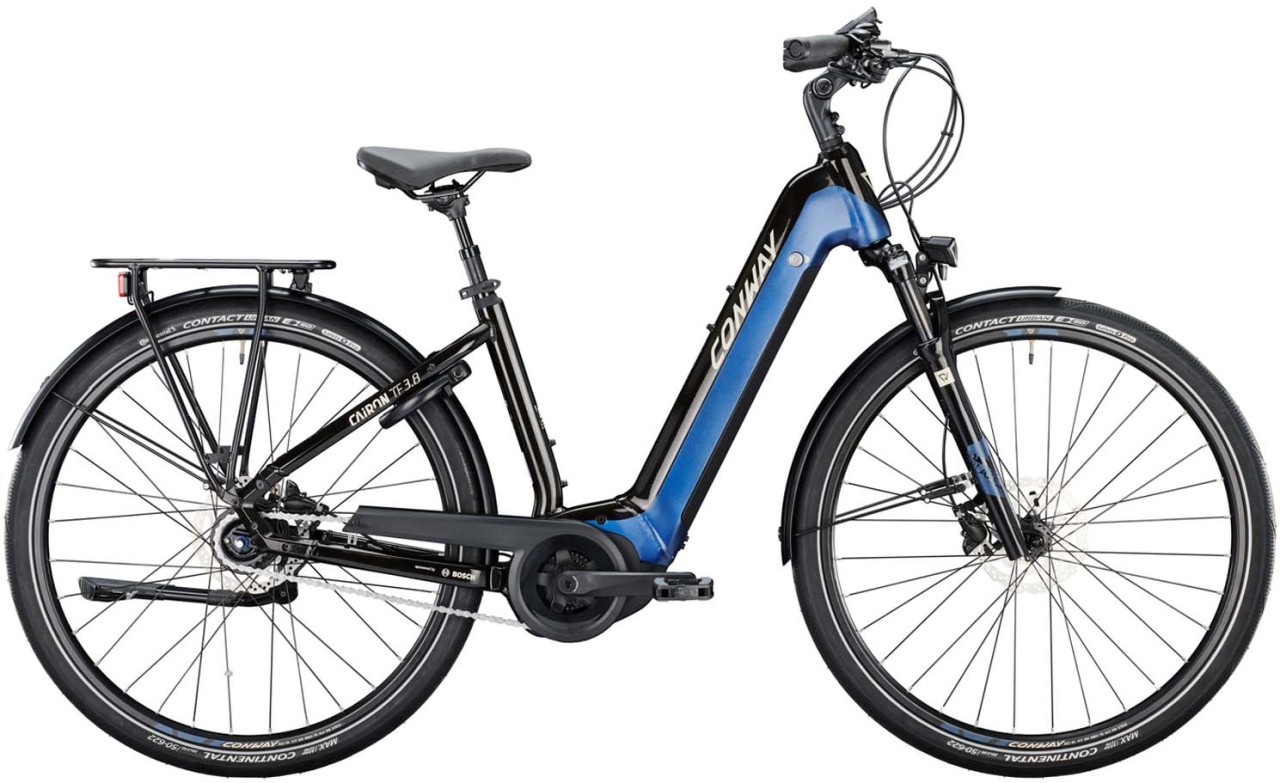 Conway Cairon TF 3.8 625 darkblue metallic matt / platin matt 2022 - E-Bike Trekkingrad Tiefeinsteiger