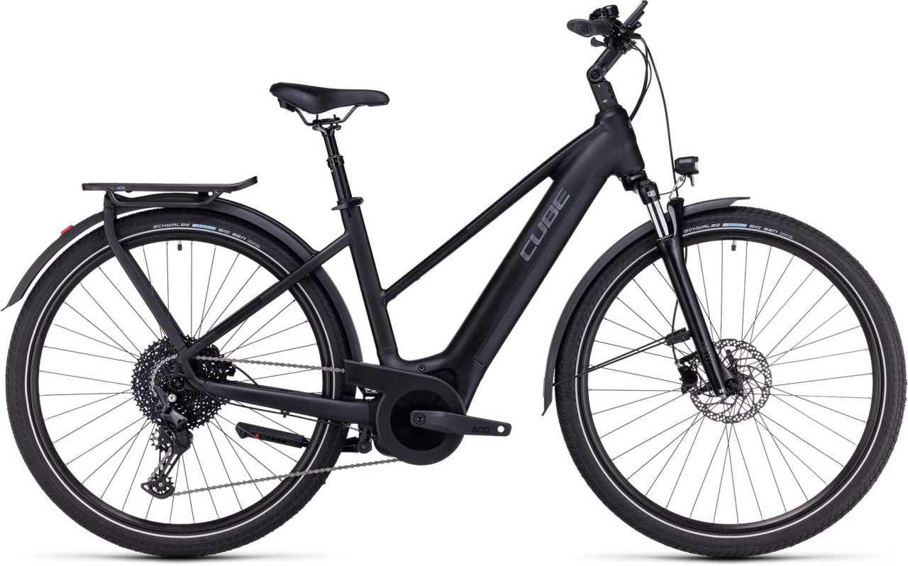 Cube Touring Hybrid Pro 625 black n metal 2023 - E-Bike Trekkingrad Damen