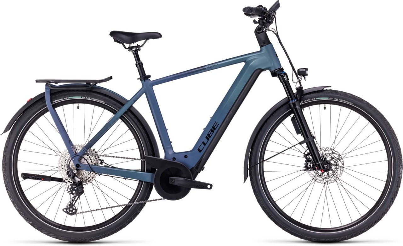 Cube Kathmandu Hybrid ABS 750 smaragdgrey n blue 2023 - E-Bike Trekkingrad Herren
