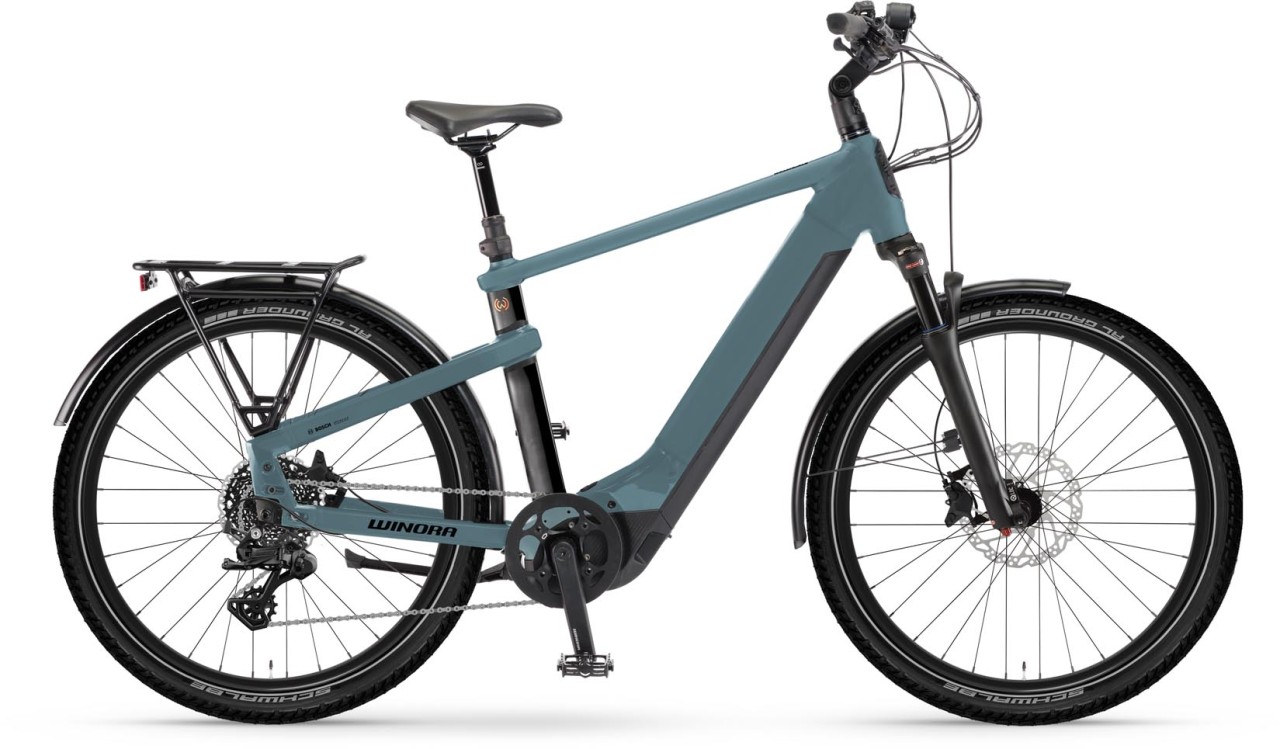 Winora Yakun X10 sharkblue matt 2024 - E-Bike Trekkingrad Herren