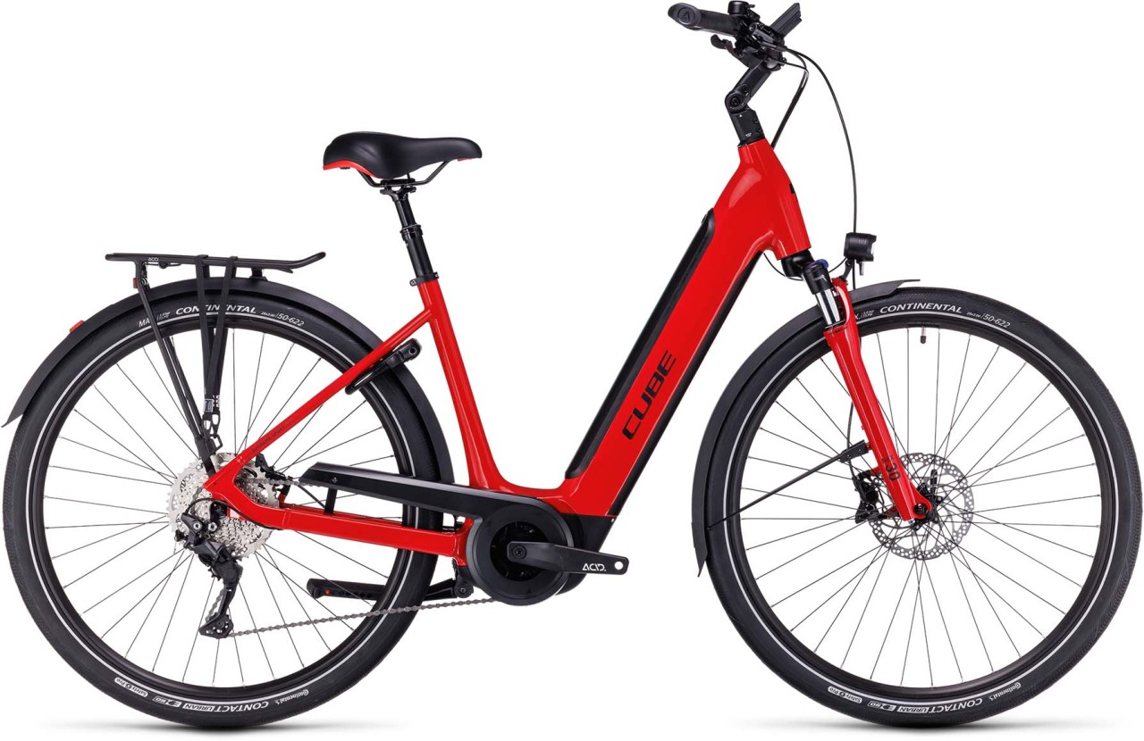 Cube Supreme Sport Hybrid Pro 625 red n black 2023 - E-Bike Trekkingrad Tiefeinsteiger