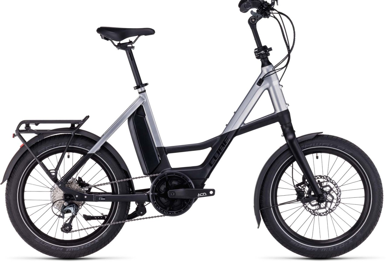 Cube Compact Sport Hybrid 500 black n polarsilver 2023 - E-Bike Kompaktrad