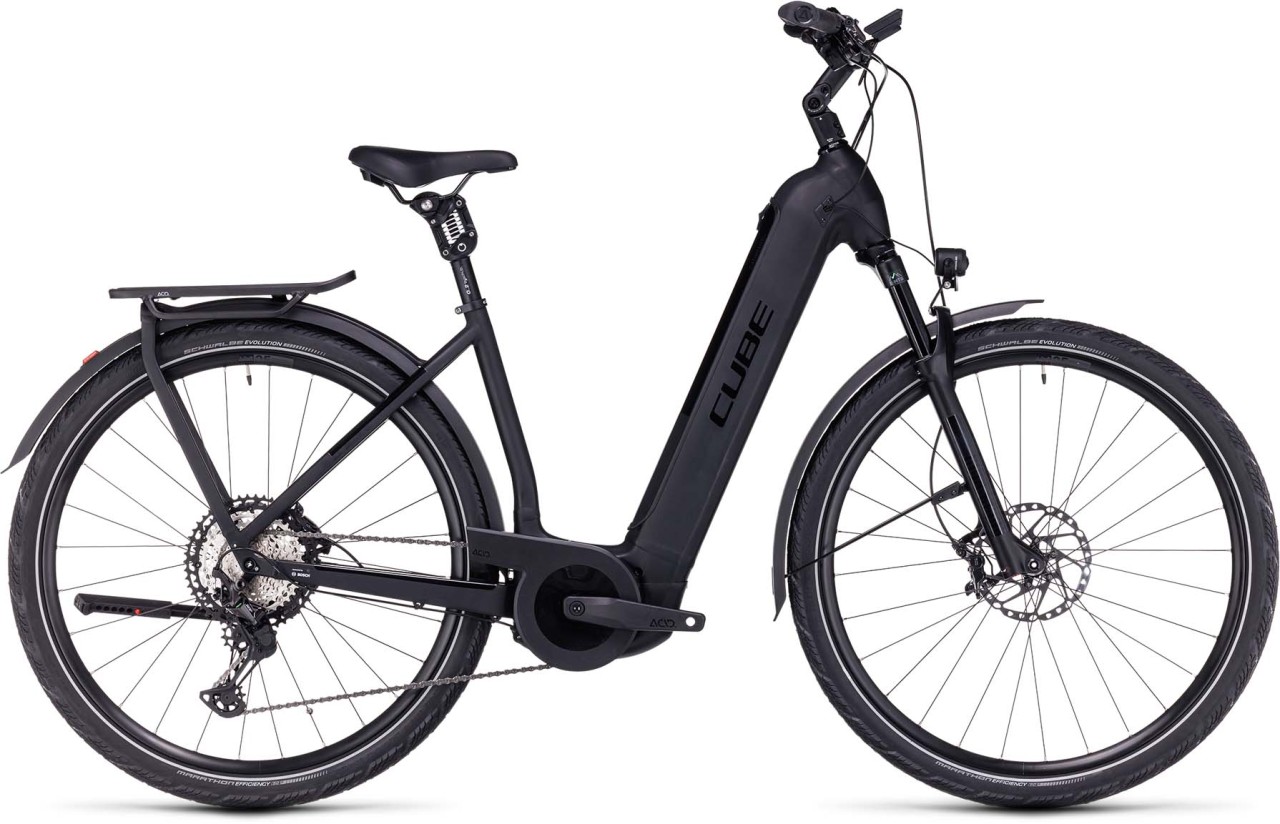 Cube Kathmandu Hybrid SLT 750 black n metal 2023 - E-Bike Trekkingrad Tiefeinsteiger