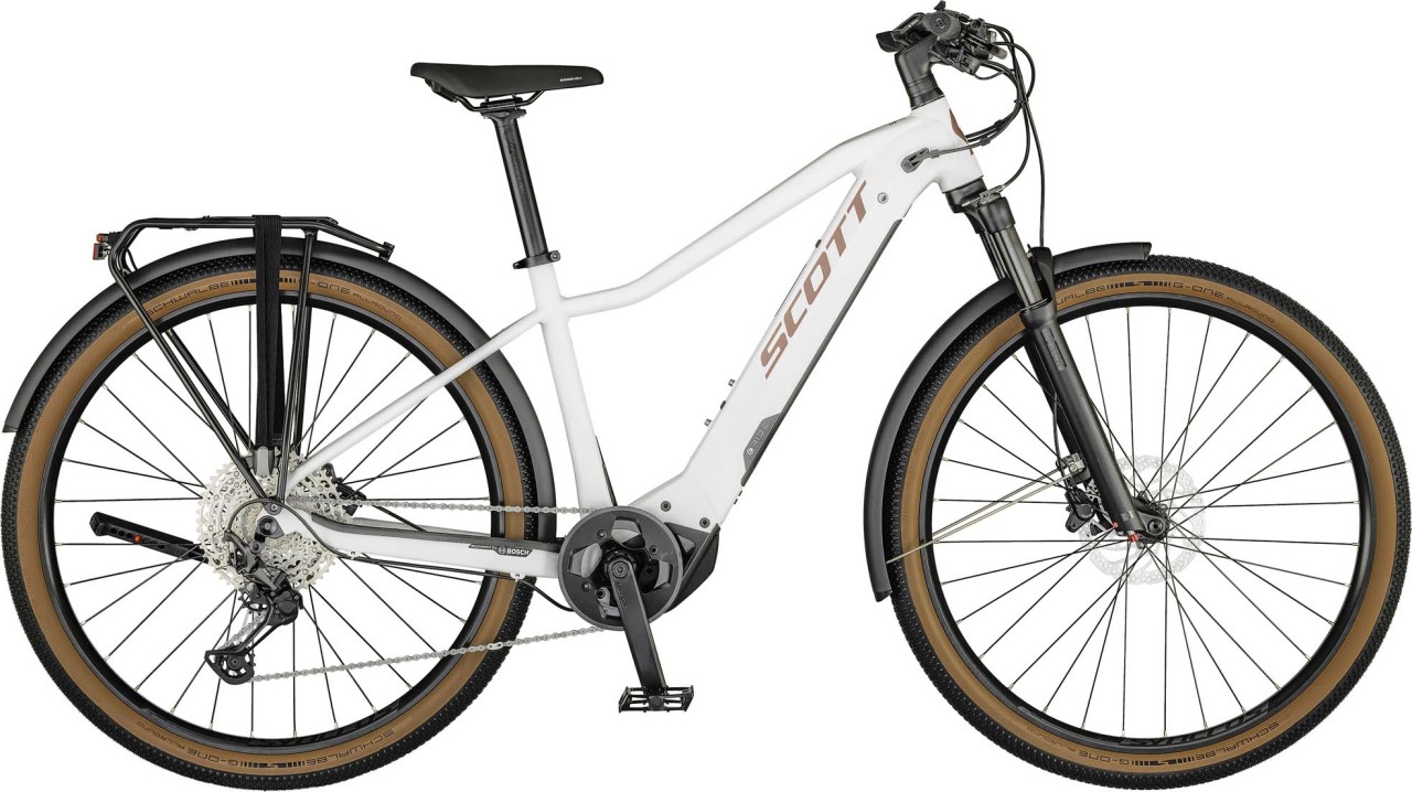 Scott Axis eRIDE 10 Lady gloss white / dark blue 2021 - E-Bike Trekkingrad Damen
