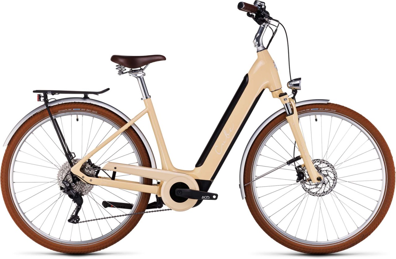 Cube Ella Ride Hybrid 500 honey n white 2023 - Retro E-Bike Trekkingrad Tiefeinsteiger