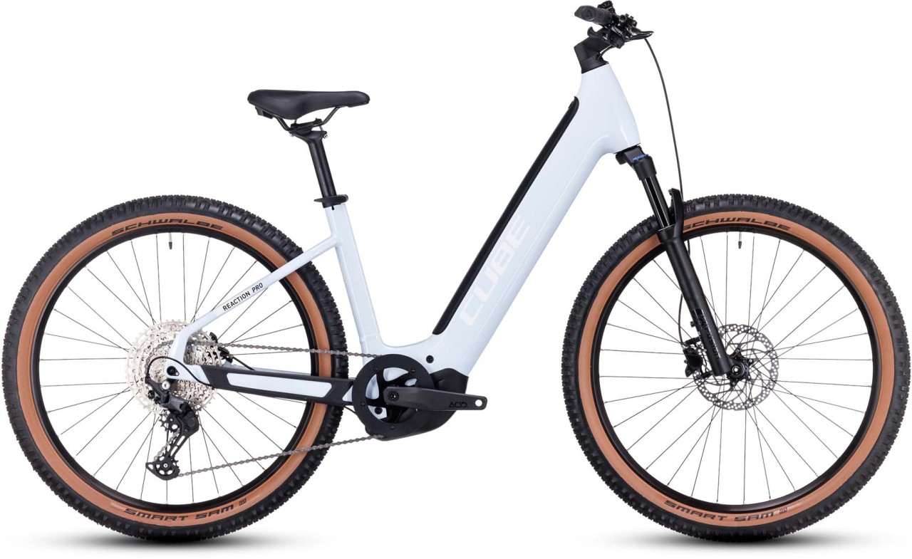 Cube Reaction Hybrid Pro 750 flashwhite n black 2023 - E-Bike Hardtail Mountainbike Tiefeinsteiger