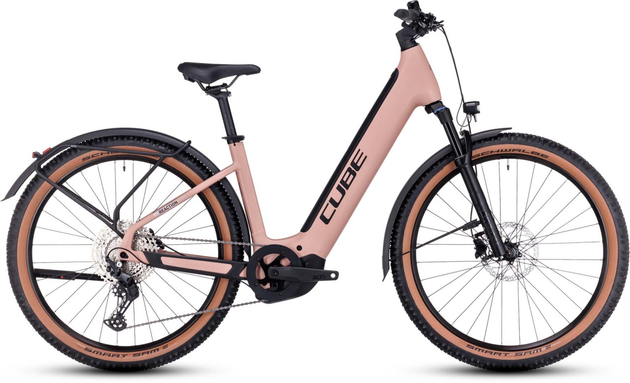 Cube Reaction Hybrid Pro 750 Allroad blushrose n silver 2023 - E-Bike Hardtail Mountainbike Tiefeinsteiger