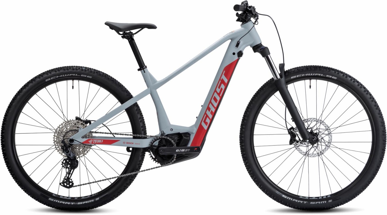Ghost E-Teru B Advanced light grey / marzocchi red / black matt 2022 - E-Bike Hardtail Mountainbike