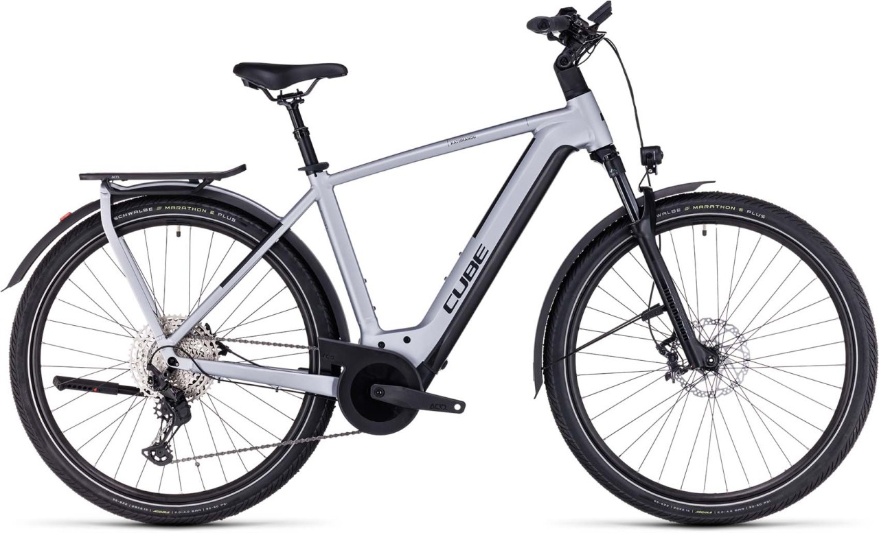 Cube Kathmandu Hybrid SLX 750 polarsilver n black 2023 - E-Bike Trekkingrad Herren