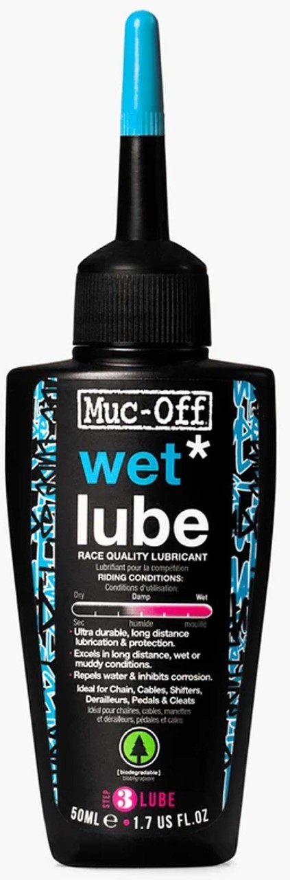 Muc-Off Wet Lube 50 ml Flasche Kettenschmiermittel für nasse Bedingungen