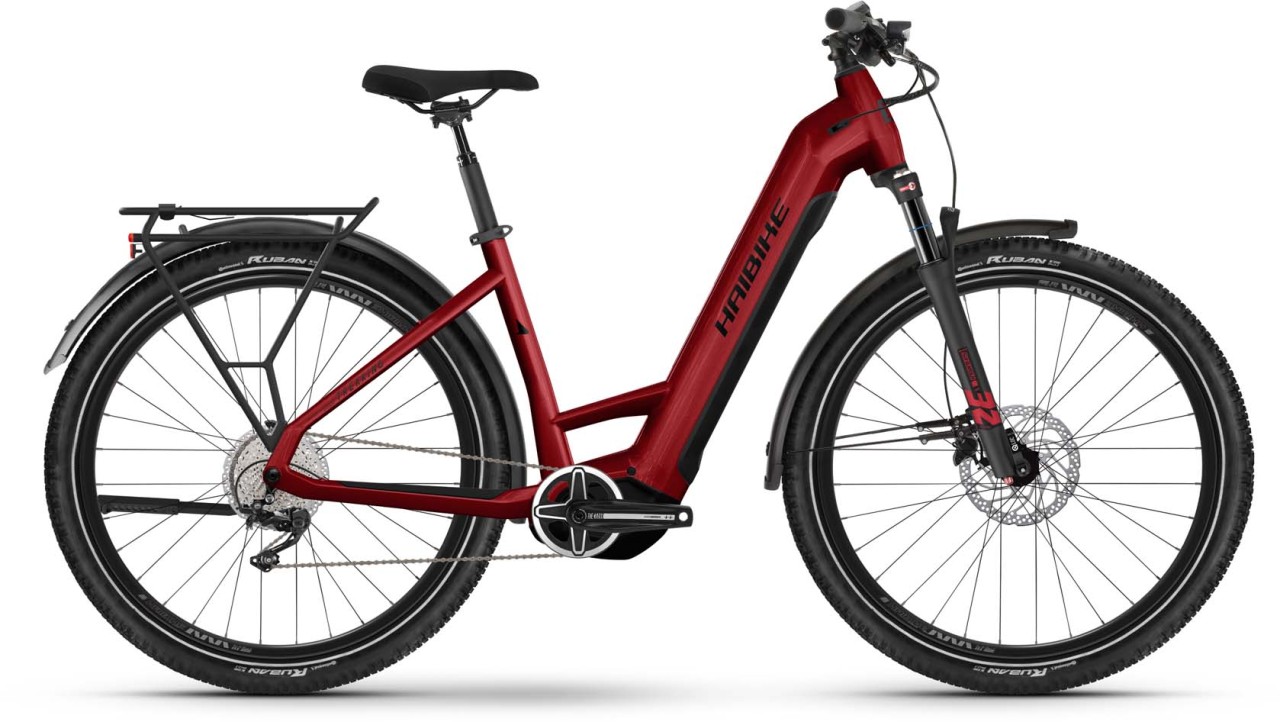 Haibike Trekking 5 dynamite red/black gloss 2023 - E-Bike Trekkingrad Tiefeinsteiger