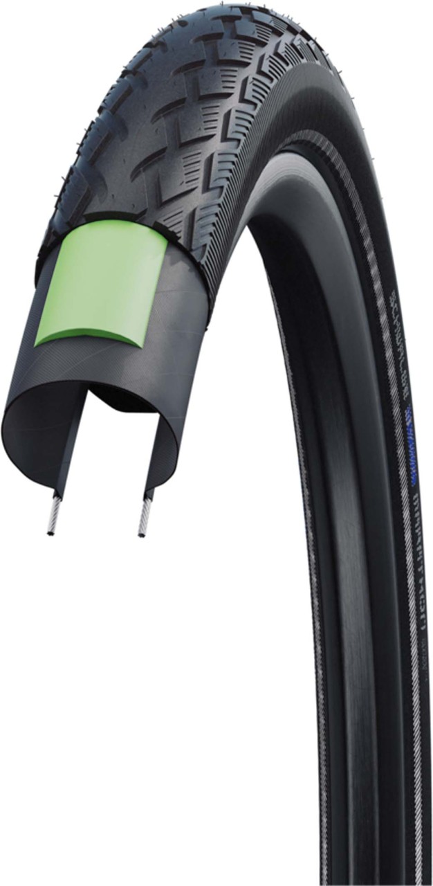 Schwalbe Reifen 26x1.75 S Marathon GreenGuard 47-559, Black-Reflex