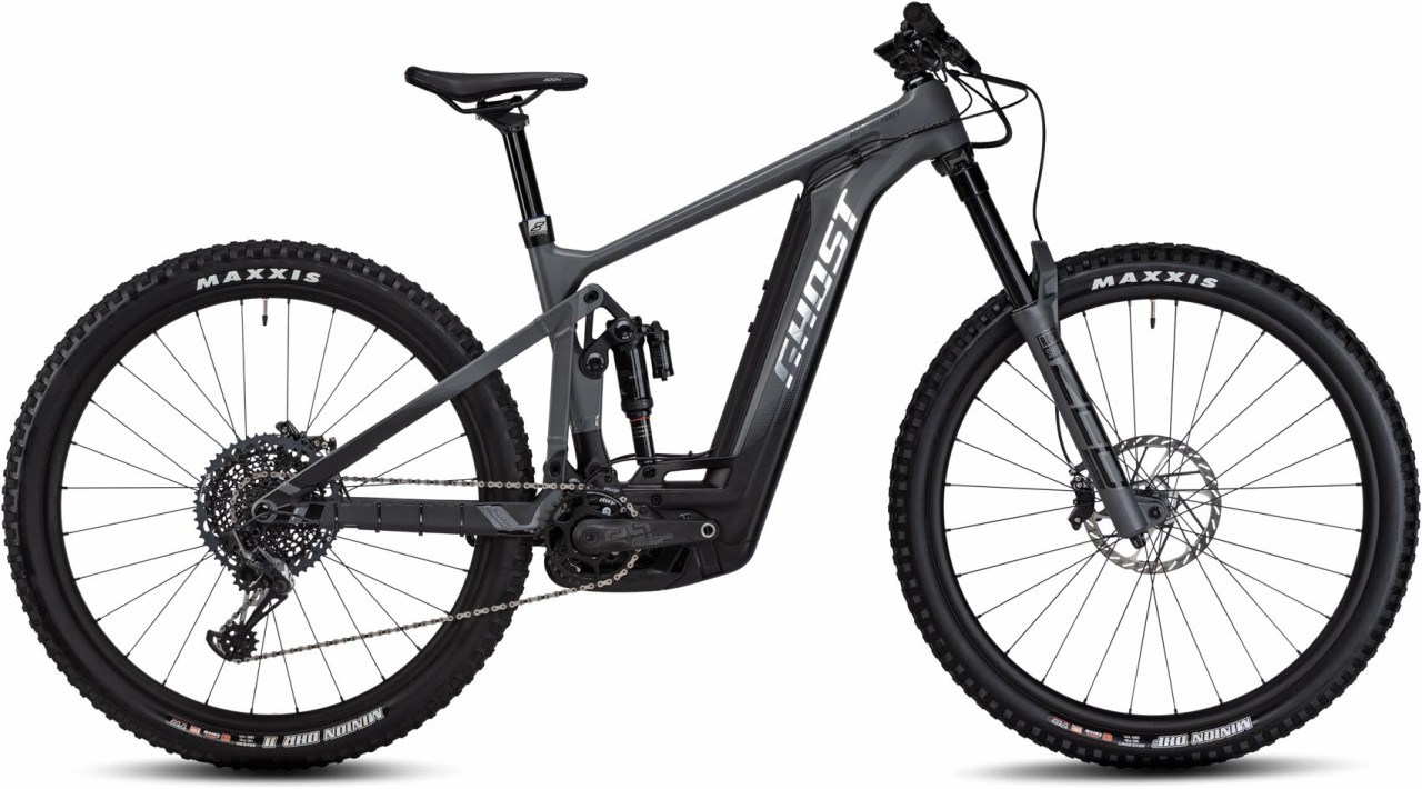 Ghost E-Riot AM CF Full Party black / grey matt 2022 - E-Bike Fully Mountainbike