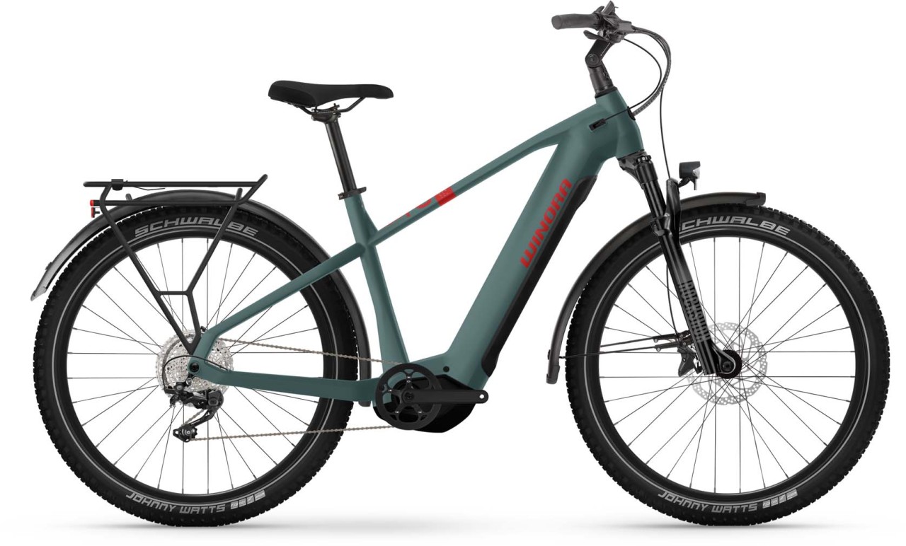 Winora Yucatan X12 metallic stone blue matte 2023 - E-Bike Trekkingrad Herren